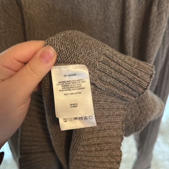 Columbia Gray XXL Ribbed Sweater Half Zip Pull Over GUC 100% Cotton - Picture 6 of 7